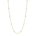 Bezet Bezel CZ by the Yard Necklace 14K Yellow Gold-Plated Silver Cable Chain Necklace for Women