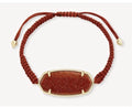 Kendra Scott Elle Friendship Bracelet Orange Goldstone & 14K Gold-Plated Adjustable Chain Bracelet for Women